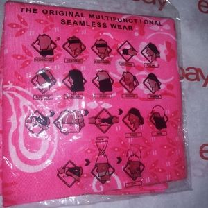 PINK Bandana STYLED Headband MULTI - Use FACEMASK